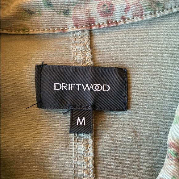 DRIFTWOOD Carley Army Green Floral Jumpsuit Coveralls Size Medium - Picture 10 of 13